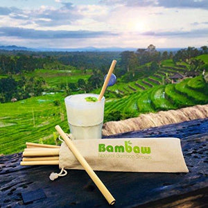 Pailles en bambou réutilisables Bambaw
